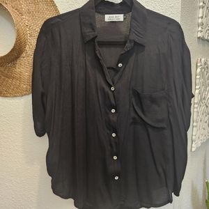 Ava Sky button down blouse